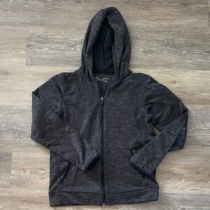 Under Armour Dark Gray Zip-Up Hoodie Youth Large